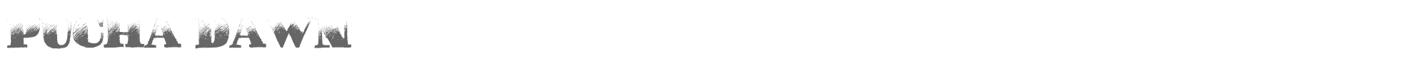 Sample characters Pucha Dawn Font